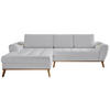 HÖRNSOFFA i vävt tyg silver  - silver/ekfärgad, Design, trä/textil (175/282cm) - Livetastic