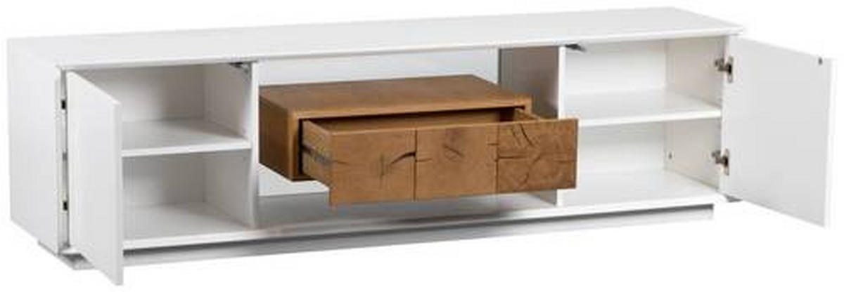 LOWBOARD  in 170/47/40 cm  - Weiss/Eichefarben, Design, Holz/Holzwerkstoff (170/47/40cm) - MID.YOU