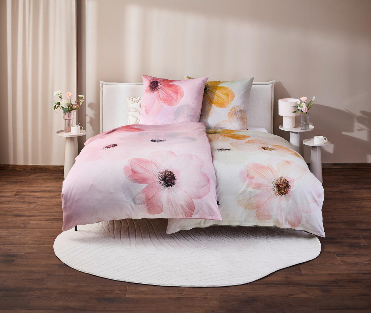 WENDEBETTWÄSCHE Satin 135/200 cm  - Grün, Textil (135/200cm) - Novel