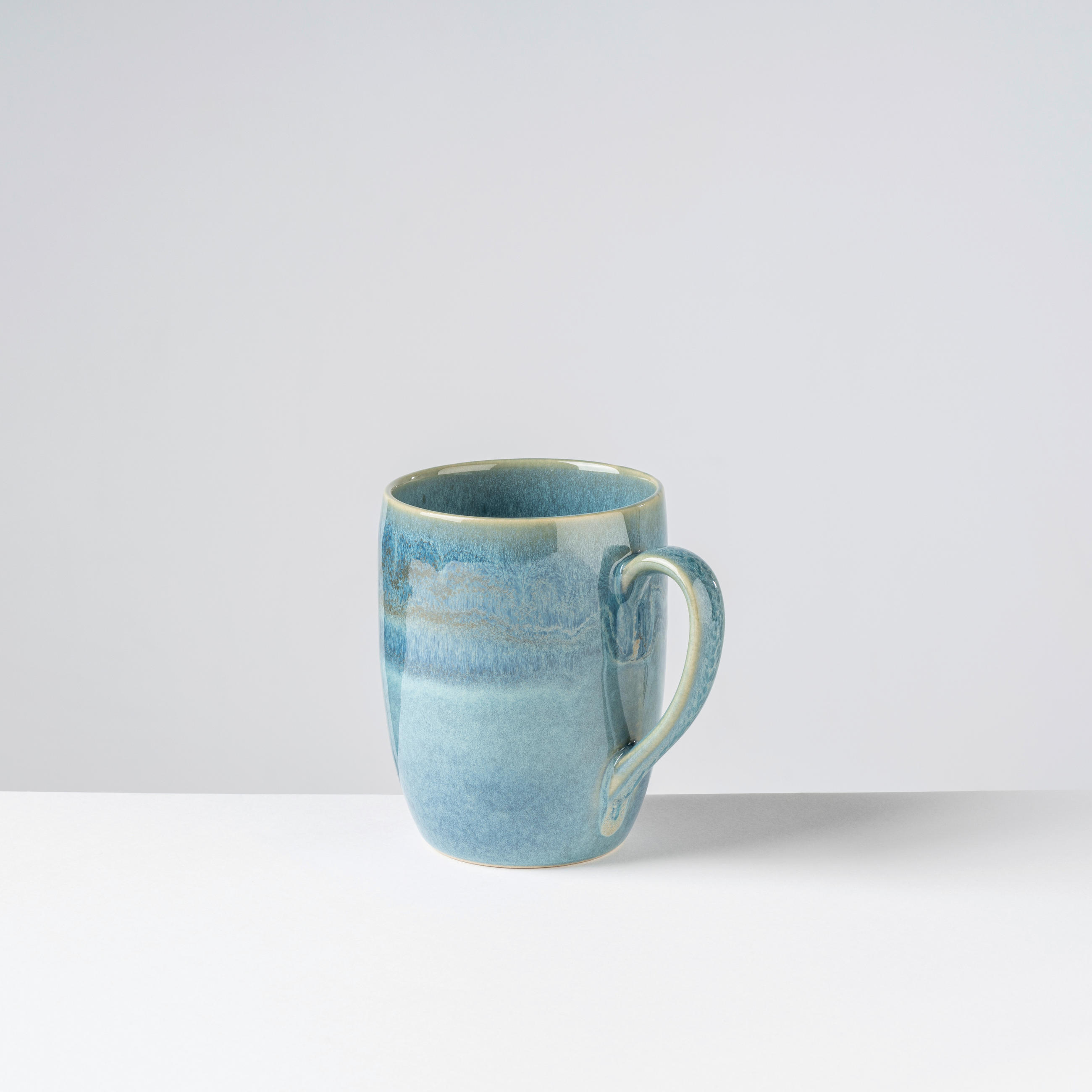 KAFFEEBECHERSET TIEFER SEE 4-teilig  - Blau/Grün, Basics, Keramik (11/10.4/8cm) - Gipfelstück