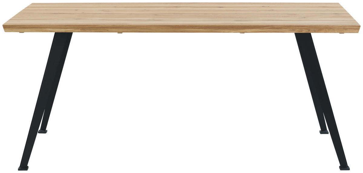 JEDÁLENSKÝ STÔL, divoký dub, divoký dub, 200/100/77 cm - divoký dub/čierna, Natur, kov/drevo (200/100/77cm) - Livetastic