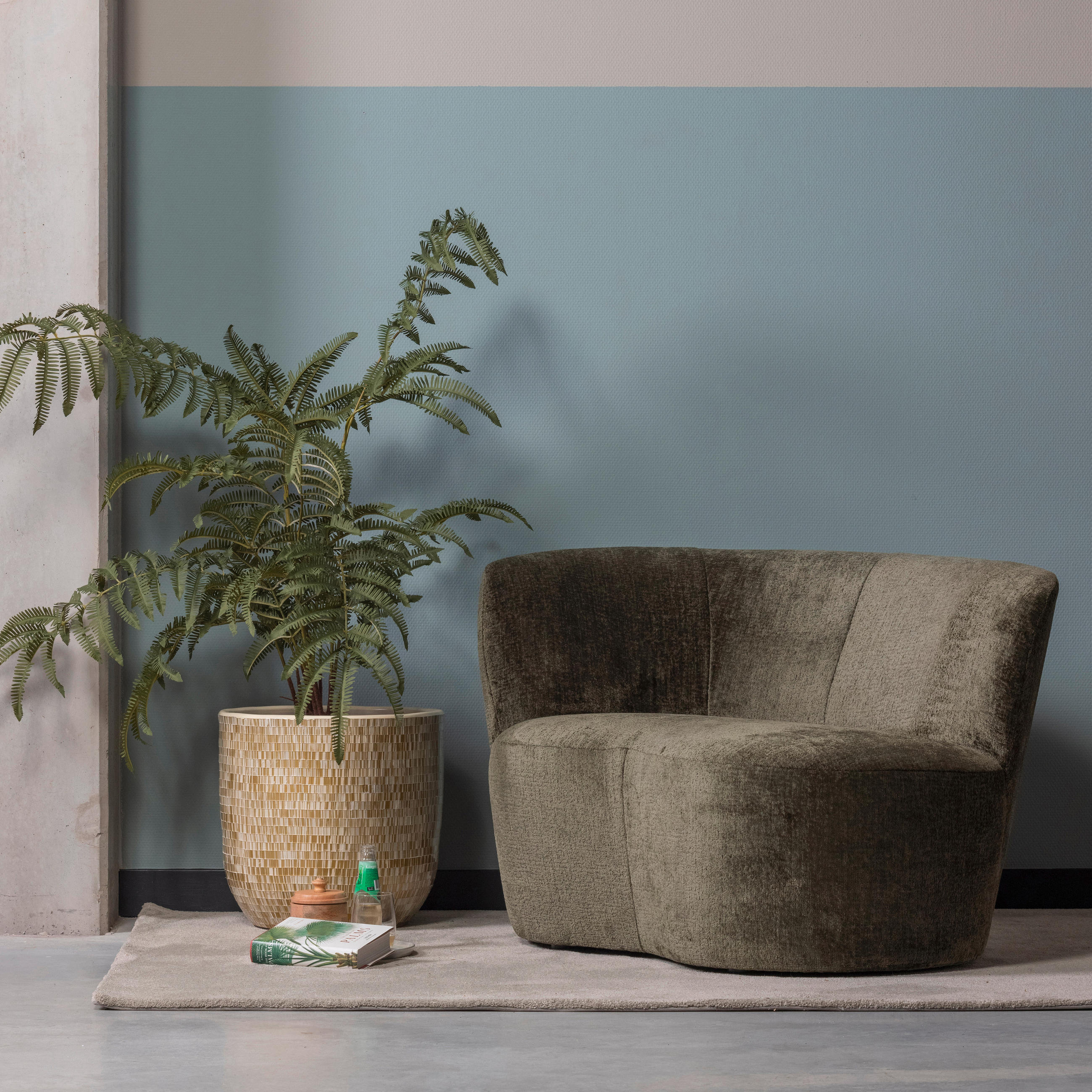 RÉCAMIERE Dunkelgrün Samt  - Dunkelgrün/Schwarz, Design, Kunststoff/Textil (112/73/80cm) - Livetastic