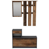 GARDEROBE  in 97/190/25 cm  - Anthrazit/Dunkelbraun, MODERN, Glas/Holzwerkstoff (97/190/25cm) - MID.YOU