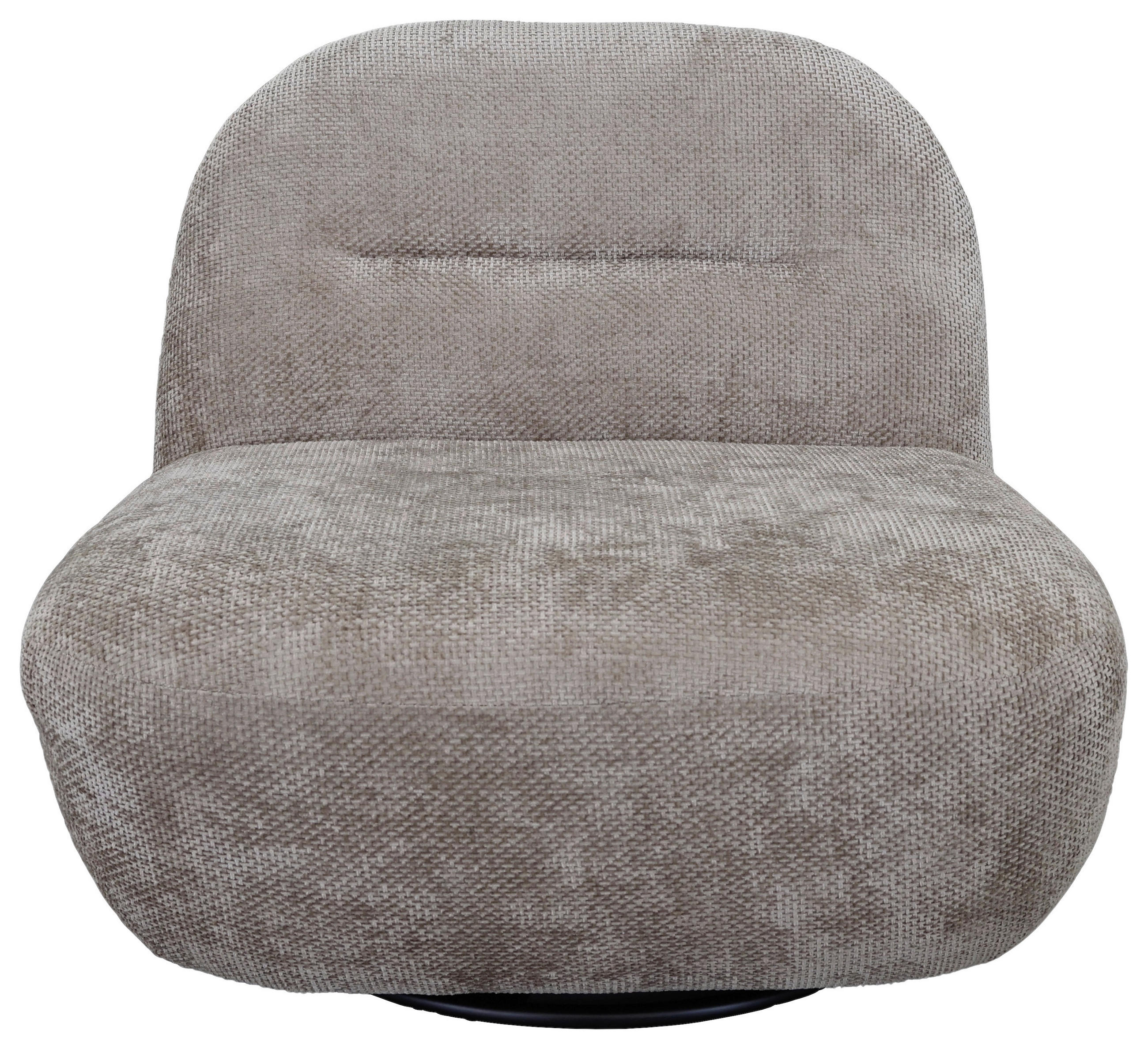 SESSEL in Struktur Hellbraun  - Hellbraun/Schwarz, Basics, Textil/Metall (85/74/85cm) - Livetastic