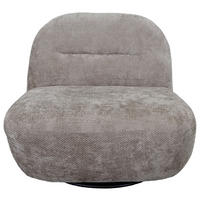 SESSEL in Struktur Hellbraun  - Hellbraun/Schwarz, Basics, Textil/Metall (85/74/85cm) - Livetastic