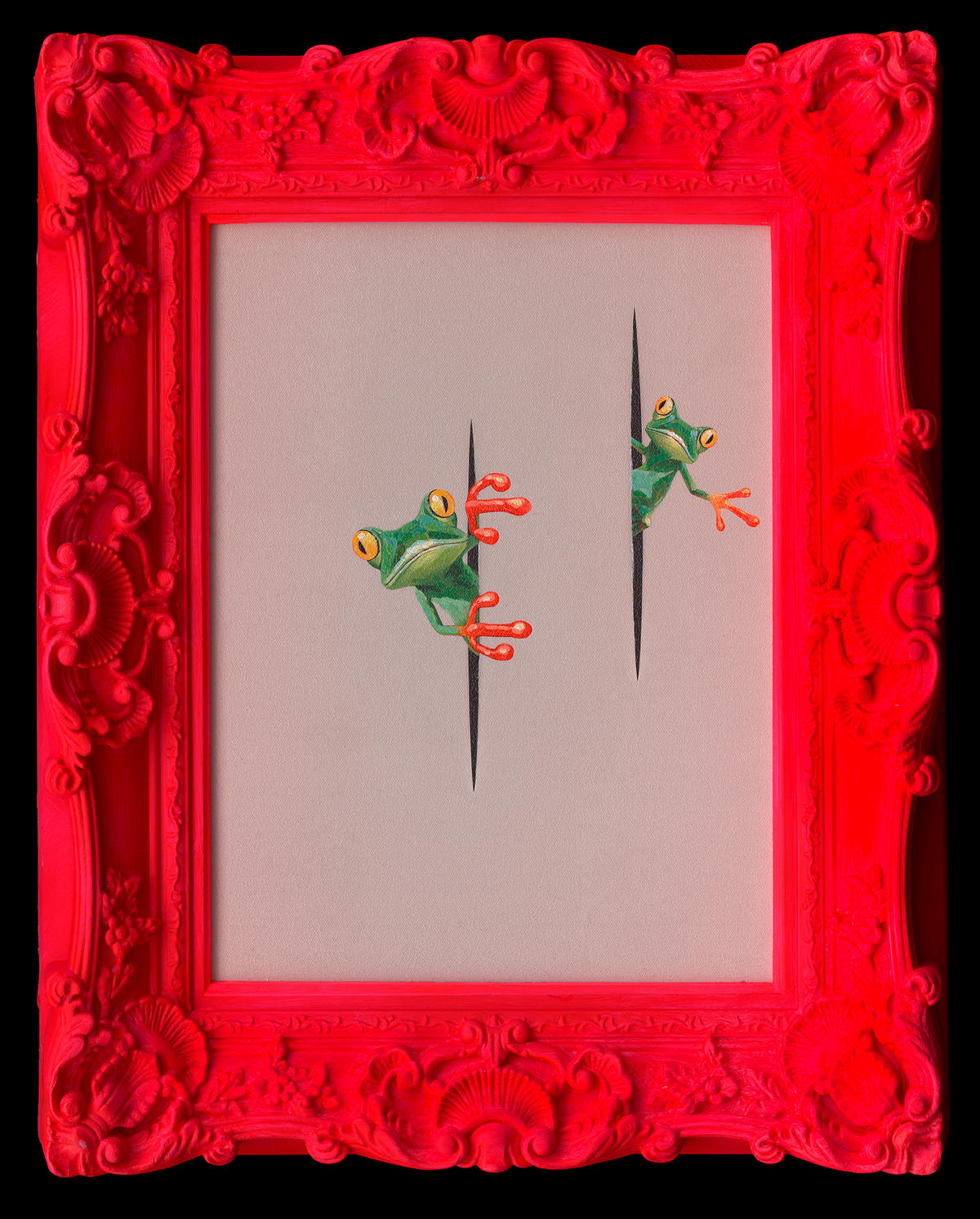 KUNSTDRUCK 44/54 cm  - Rot/Schwarz, Trend, Papier/Kunststoff (44/54cm) - Monee