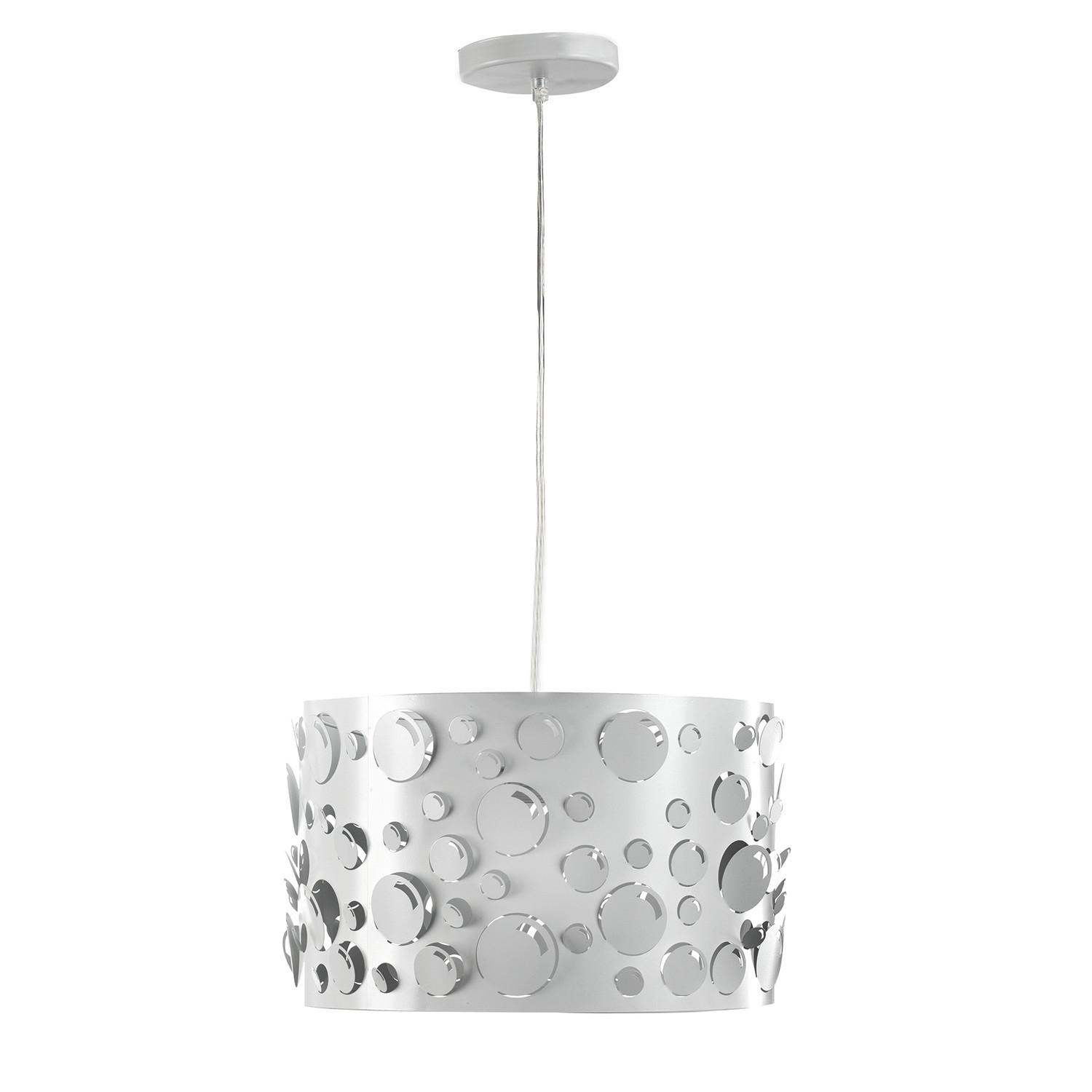 HÄNGELEUCHTE 40/90 cm   - Weiß, Design, Metall (40/90cm)
