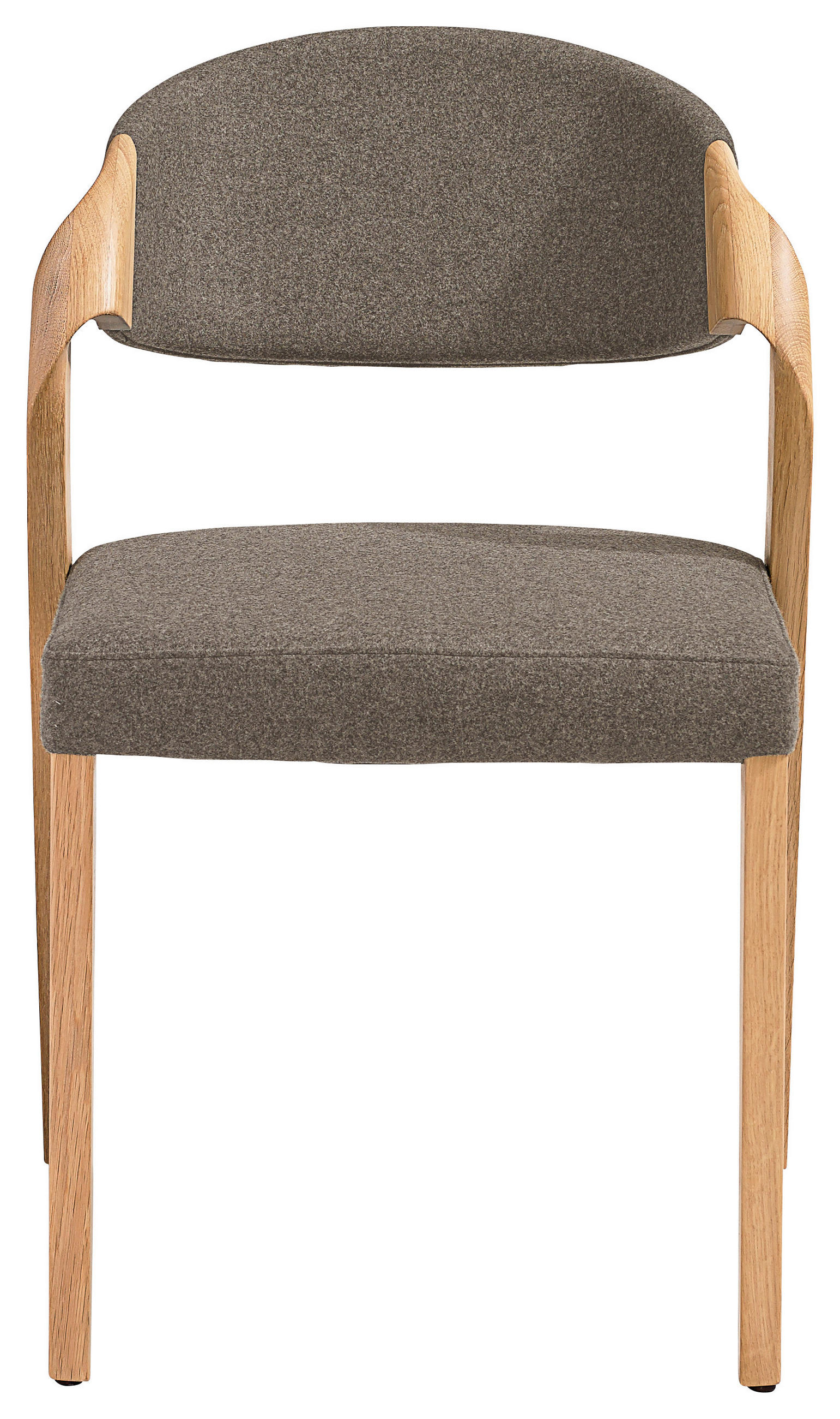 STUHL Braun, Eichefarben Altholz, Eiche massiv  - Eichefarben/Braun, Design, Holz/Textil (53/82/57cm) - Voglauer