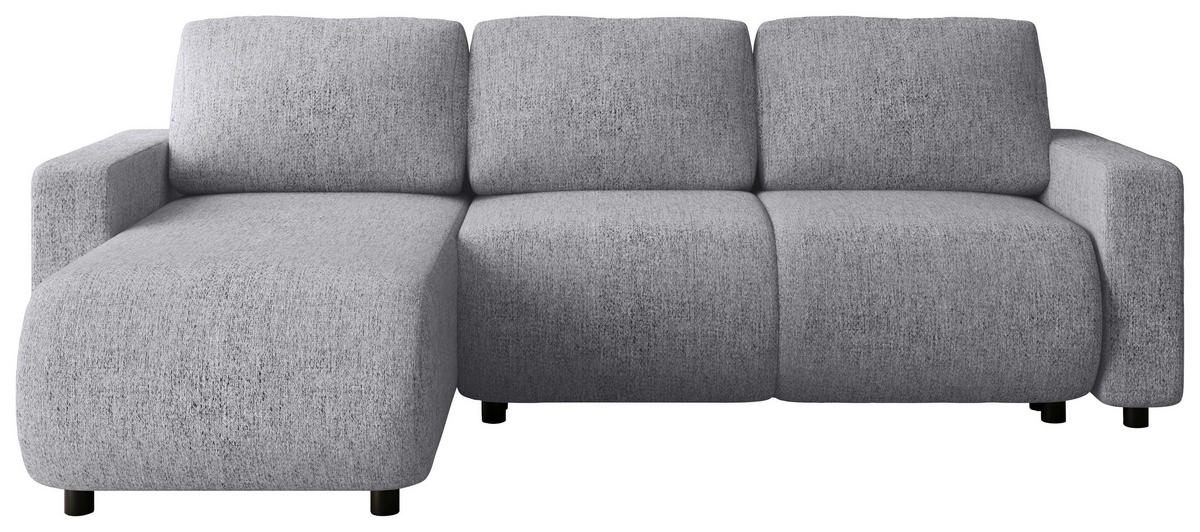 ECKSOFA Grau Webstoff  - Schwarz/Grau, MODERN, Kunststoff/Textil (150/240cm) - Xora