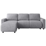 ECKSOFA Grau Webstoff  - Schwarz/Grau, MODERN, Kunststoff/Textil (150/240cm) - Xora