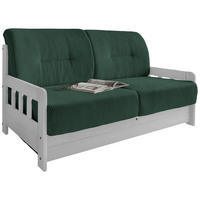 SCHLAFSOFA Textil Grün  - Weiss/Grün, Modern, Holz/Textil (154/88/90cm) - Livetastic