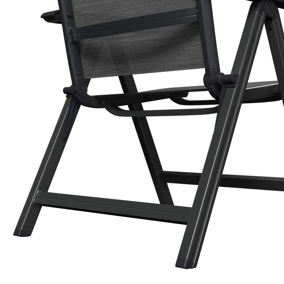 GARTENSESSEL Metall, Textil Anthrazit, Grau  - Anthrazit/Grau, Konventionell, Textil/Metall (61/109/68cm) - Kettler