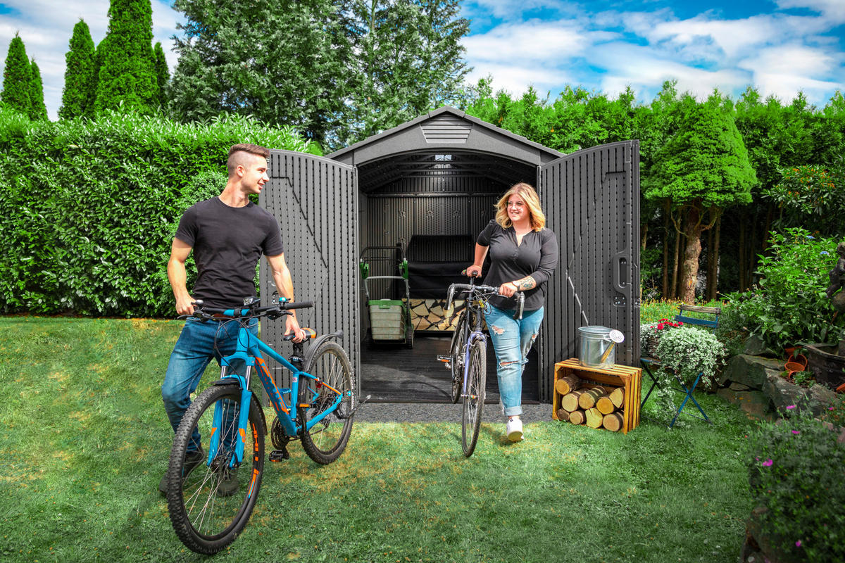 GERÄTEHAUS 204/227/285 cm  - Grau, Basics, Kunststoff (204/227/285cm) - Ambia Garden
