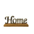 DEKOSCHRIFTZUG - Silberfarben/Naturfarben, Basics, Holz/Metall (27,5/5/12,5cm) - Ambia Home