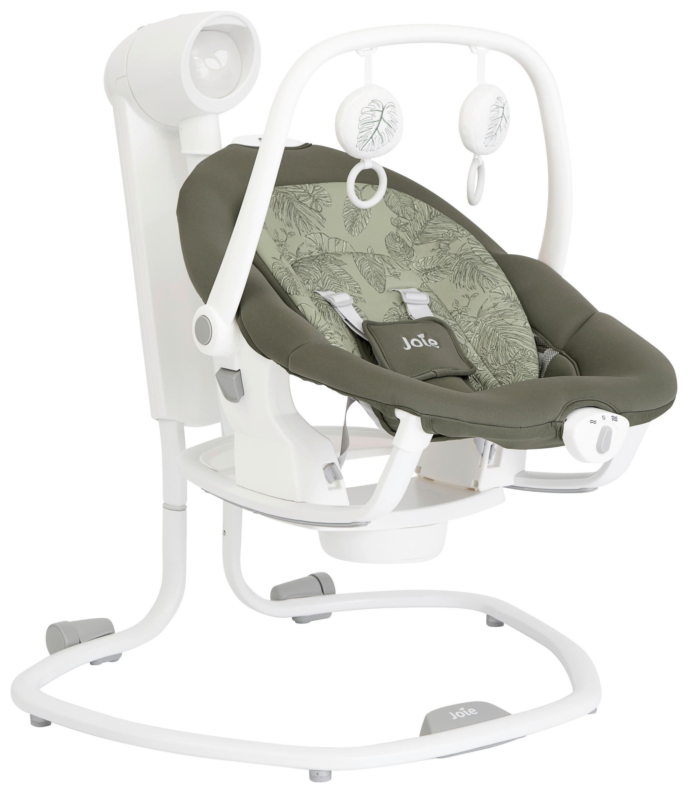 SCHAUKELWIPPE Serina 2in1 Weiß   - Dunkelgrün/Salbeigrün, Basics, Textil/Metall (69/83/85cm) - Joie