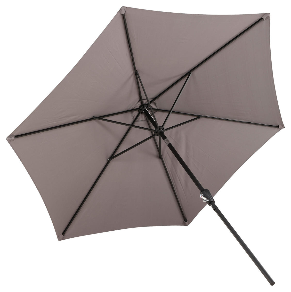 SONNENSCHIRM 300 cm  - Grau, KONVENTIONELL, Textil/Metall (300/300cm) - Gardenson