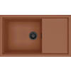 SPÜLE Sintesi 410  - Terracotta/Schwarz, Basics, Keramik (86/50/21,7cm) - HKT