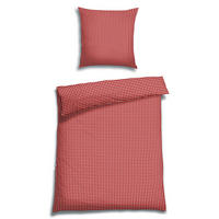 BETTWÄSCHE 2-teilig Seersucker 135/200 cm  - Rot, Basics, Textil (135/200cm) - Florella