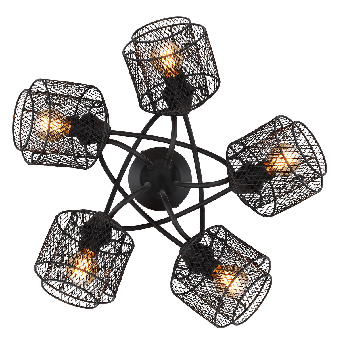 DECKENSTRAHLER 46/27,5 cm   - Schwarz, Design, Metall (46/27,5cm) - Globo