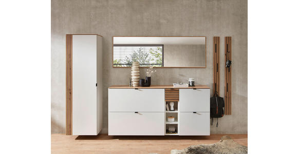 GARDEROBE 7-teilig  in 305/179/37 cm  - Weiß/Eiche Artisan, Design, Holzwerkstoff (305/179/37cm) - Voleo