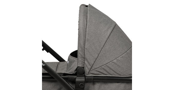 KINDERWAGENSET Korfu  - Dunkelgrau/Schwarz, Basics, Kunststoff/Textil - My Baby Lou