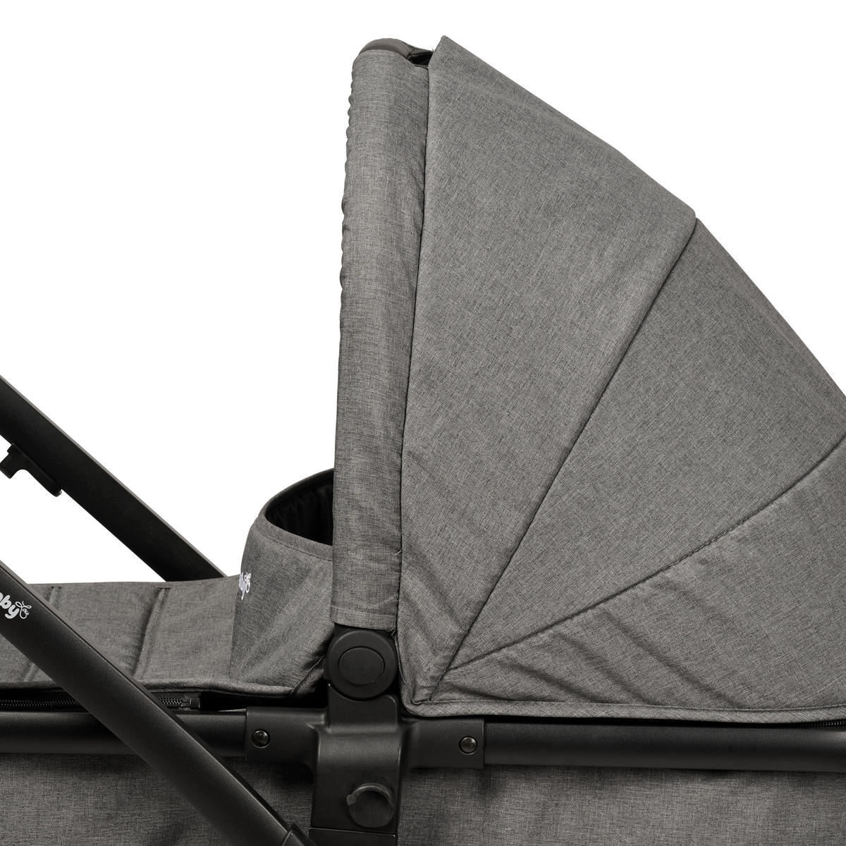 KINDERWAGENSET  Korfu   - Dunkelgrau/Schwarz, Basics, Kunststoff/Textil - My Baby Lou