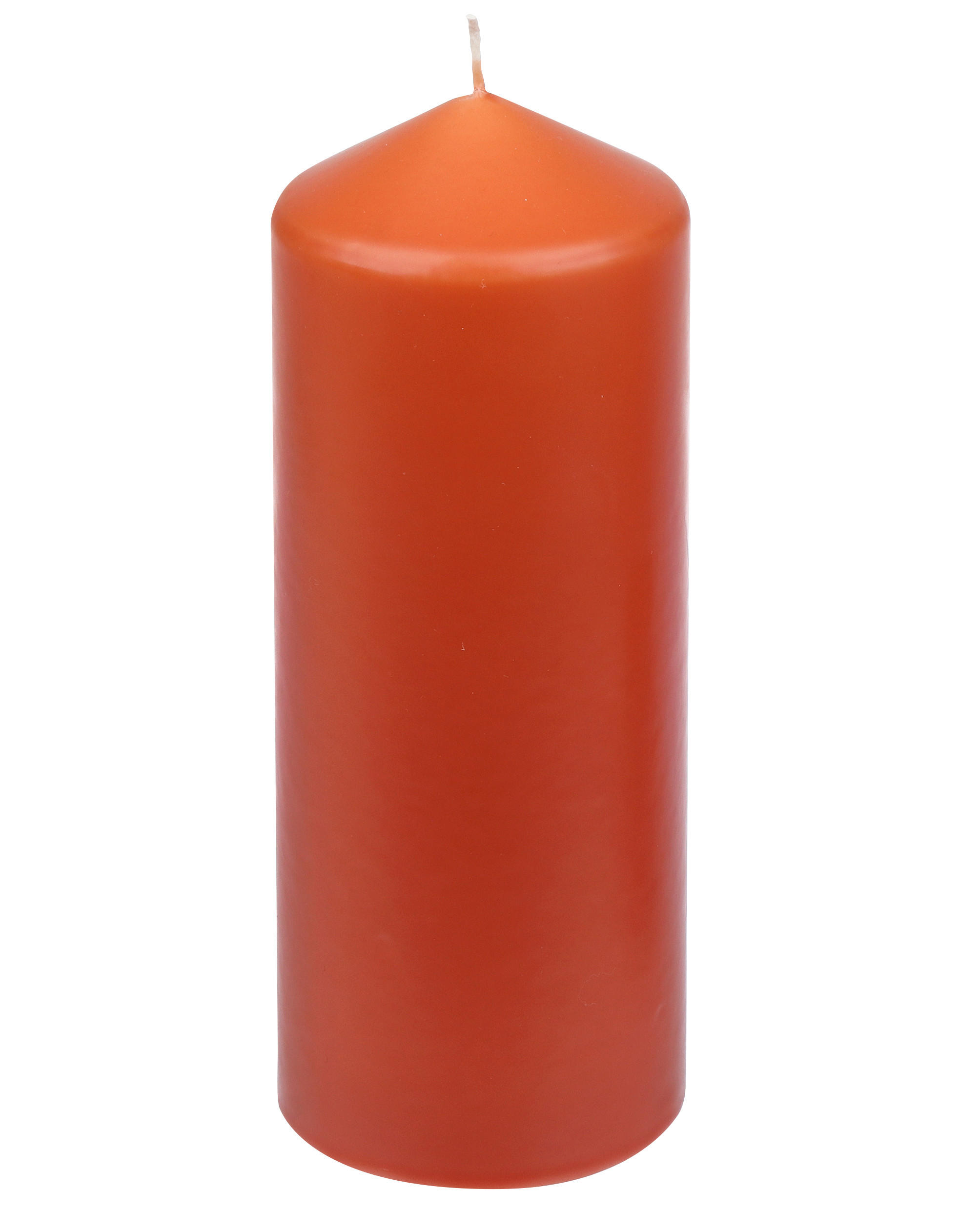 STUMPENKERZE  - Dunkelorange, Basics, Paraffin (7,7/20,0cm) - Steinhart