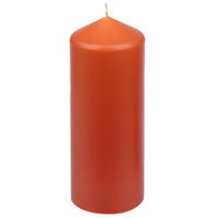 STUMPENKERZE  - Dunkelorange, Basics, Paraffin (7,7/20,0cm) - Steinhart