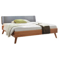 BETT 140/200 cm  in Eichefarben  - Eichefarben/Dunkelgrau, KONVENTIONELL, Holz (140/200cm) - Hasena