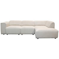 ECKSOFA  Cord Beige  - Beige/Schwarz, Design, Kunststoff/Textil (275/163cm) - MID.YOU