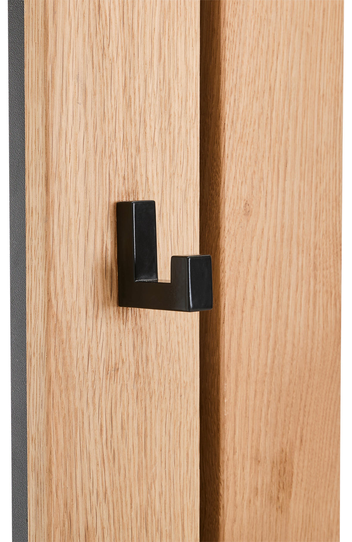 ELŐSZOBAPANEL 16,2/168,5/4,1 cm  - fekete/tölgyfa, Design, faalapú anyag/fa (16,2/168,5/4,1cm) - Linea Natura