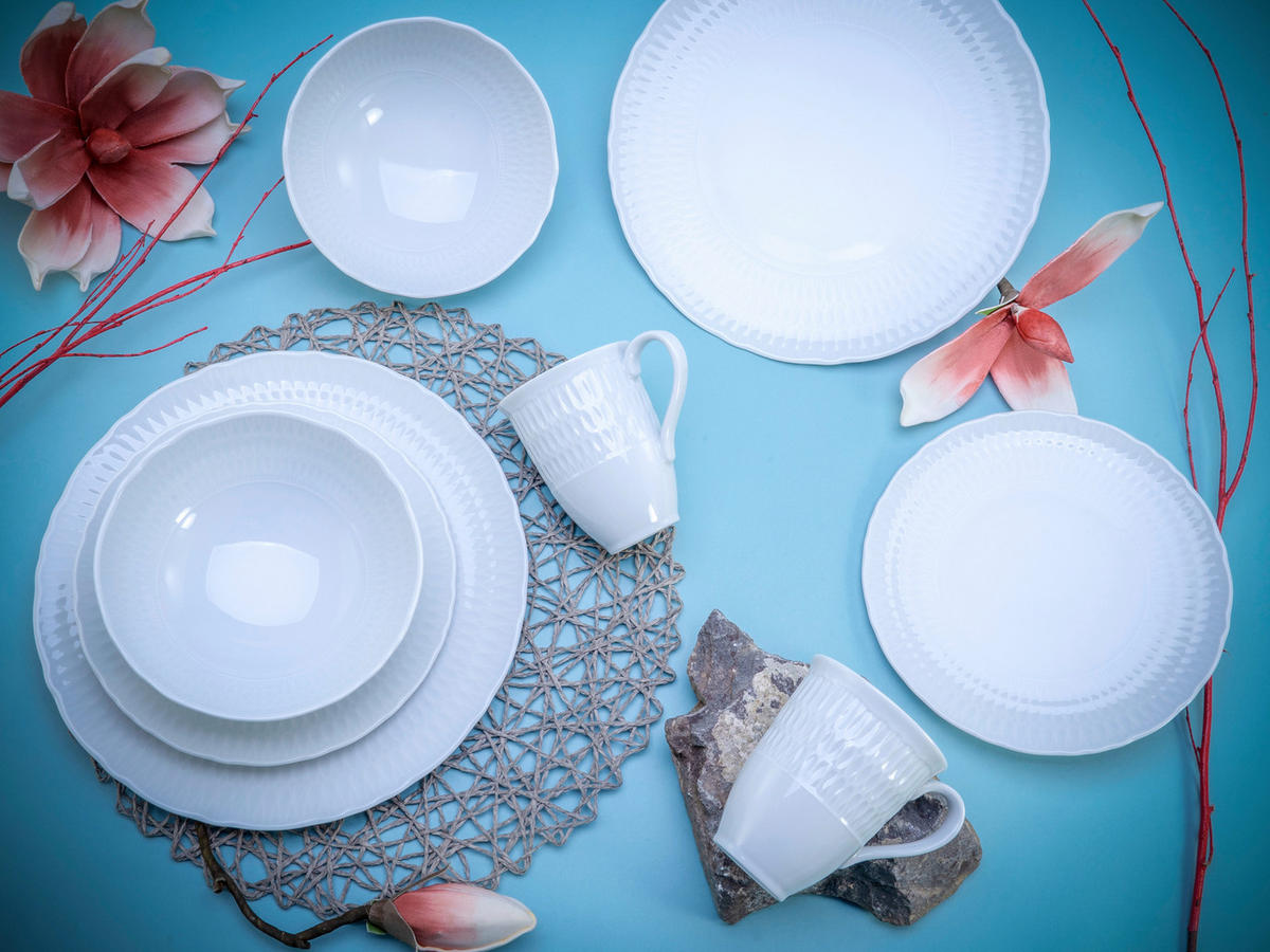 KOMBISERVICE 8-teilig  - Weiß, Trend, Keramik - Creatable