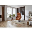 RELAXSESSEL in Leder Braun  - Edelstahlfarben/Braun, Design, Leder/Metall (78/112/85cm) - Cantus
