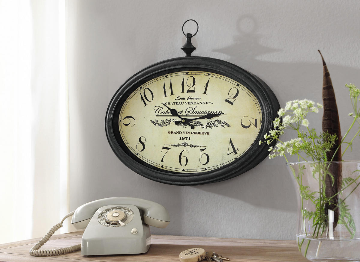 NÁSTĚNNÉ HODINY, vícebarevná, 50/42/5 cm - vícebarevná, Lifestyle, kov/dřevo (50/42/5cm) - Ambia Home