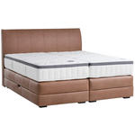 BOXSPRINGBETT 160/200 cm  in Cognac  - Wengefarben/Cognac, KONVENTIONELL, Holz/Textil (160/200cm) - Novel