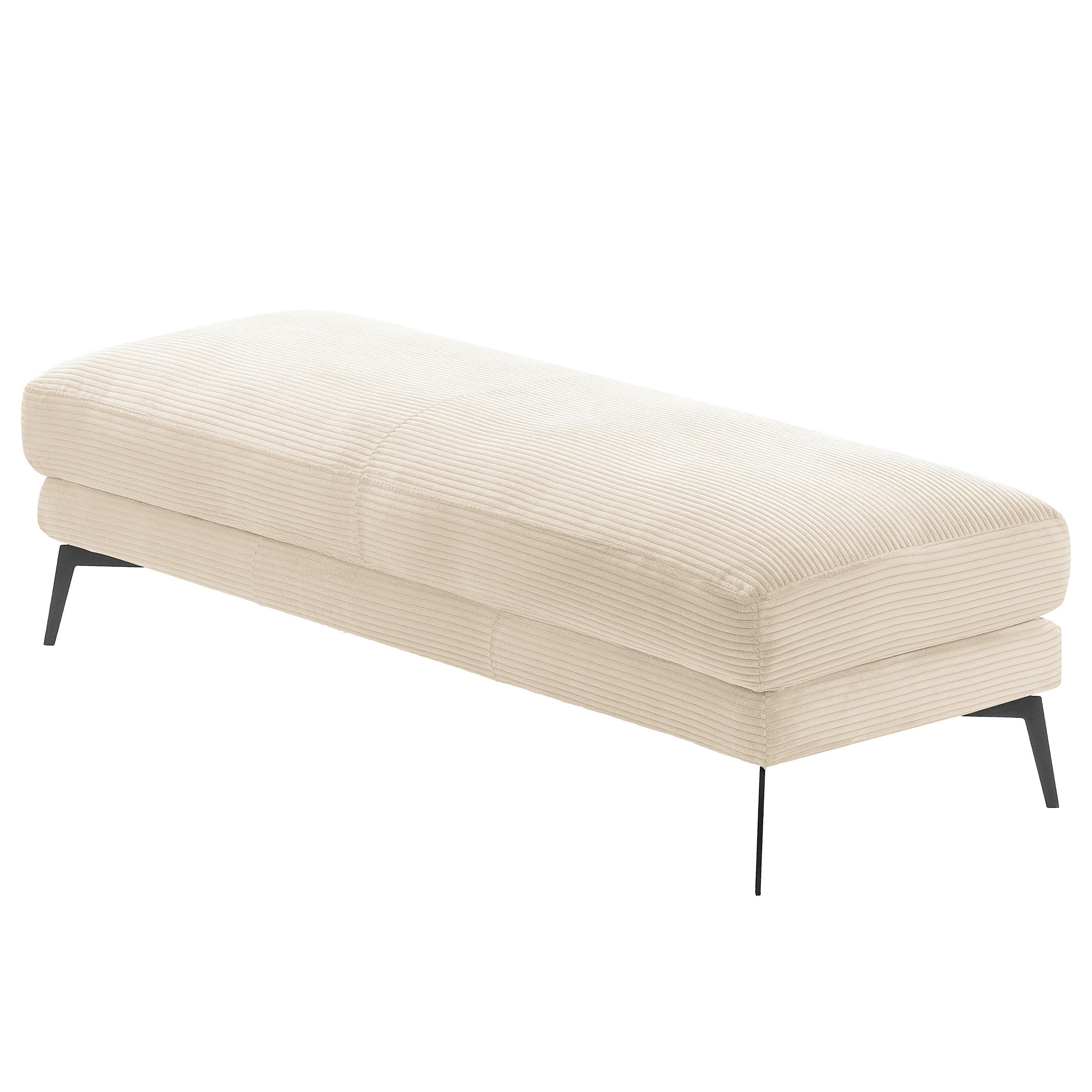 HOCKER BERLIN Cord Creme  - Creme/Schwarz, Design, Textil/Metall (163/46/62cm) - Livetastic