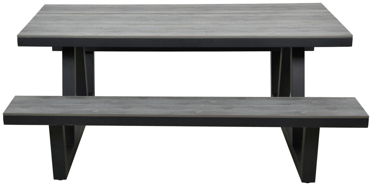 GARTENTISCHGRUPPE Stahl  - Anthrazit/Grau, Basics, Kunststoff/Metall - Ambia Garden