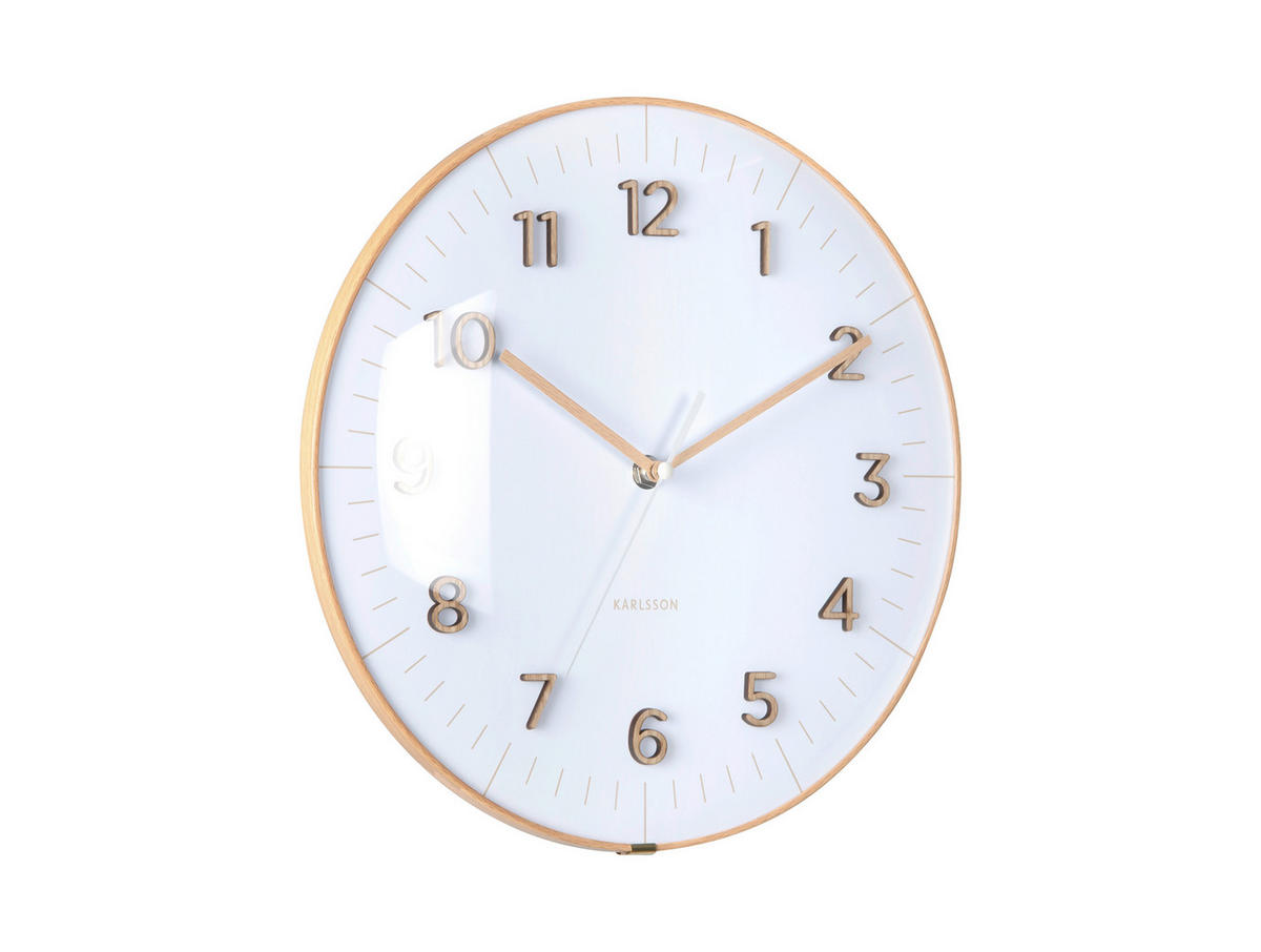 WANDUHR Esencia Weiß  - Weiß, Basics, Kunststoff (30cm) - Karlsson