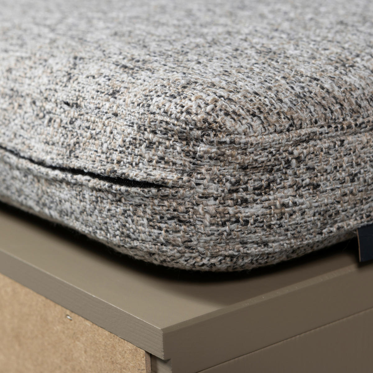 GARDEROBENBANK Turner  in 80/47/44 cm  - Schlammfarben/Khaki, Design, Holz/Textil (80/47/44cm) - Livetastic