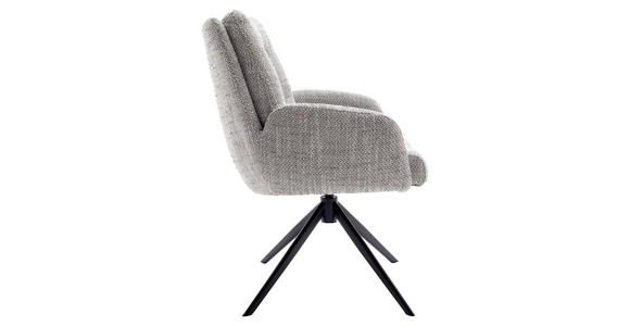 ARMLEHNSTUHL  Stoffauswahl, Typenauswahl Webstoff  - Schwarz/Grau, Design, Textil/Metall (72/95/77cm) - Novel