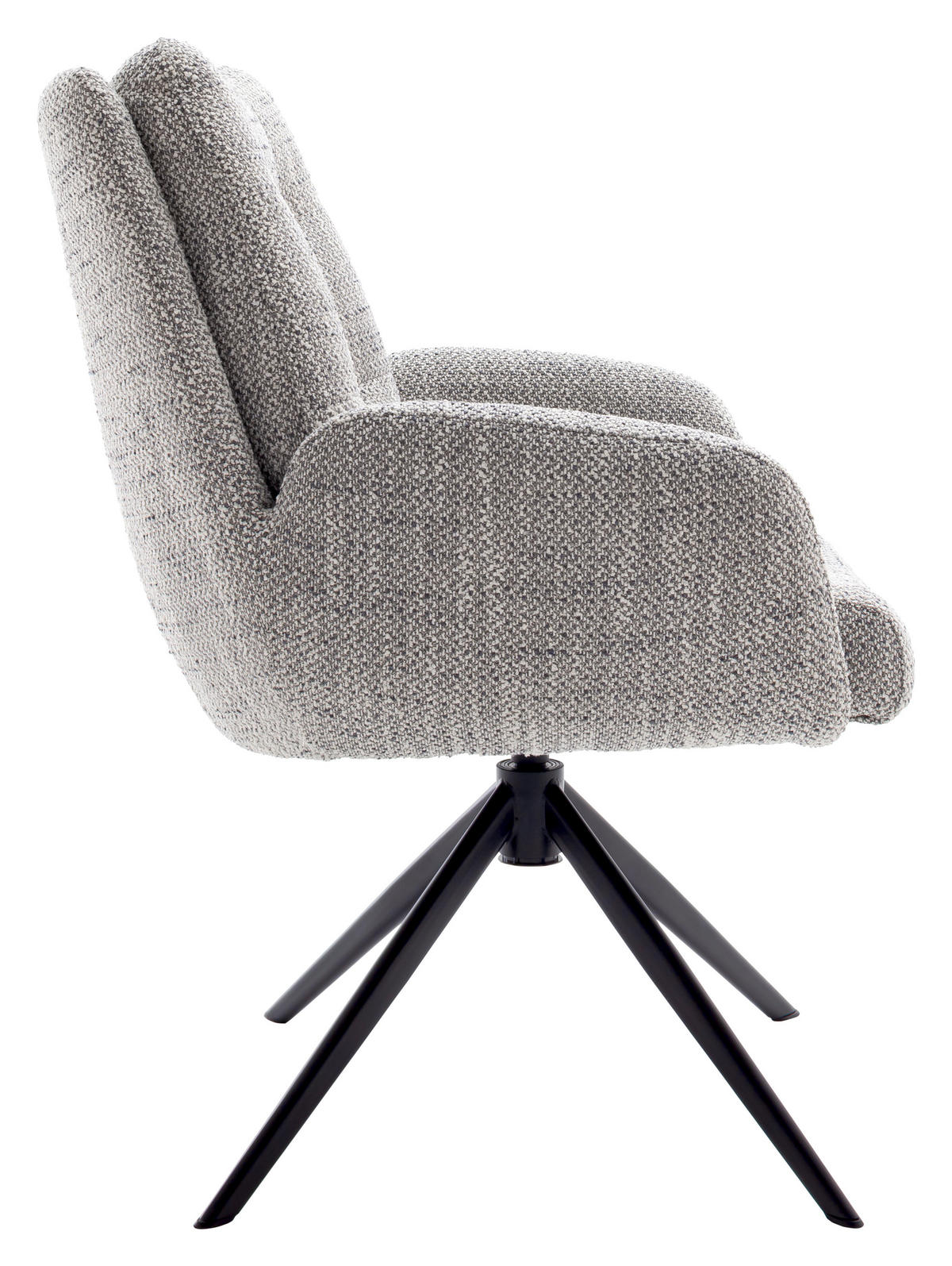 ARMLEHNSTUHL  in Stahl Webstoff  - Schwarz, Design, Textil/Metall (72/95/77cm) - Novel