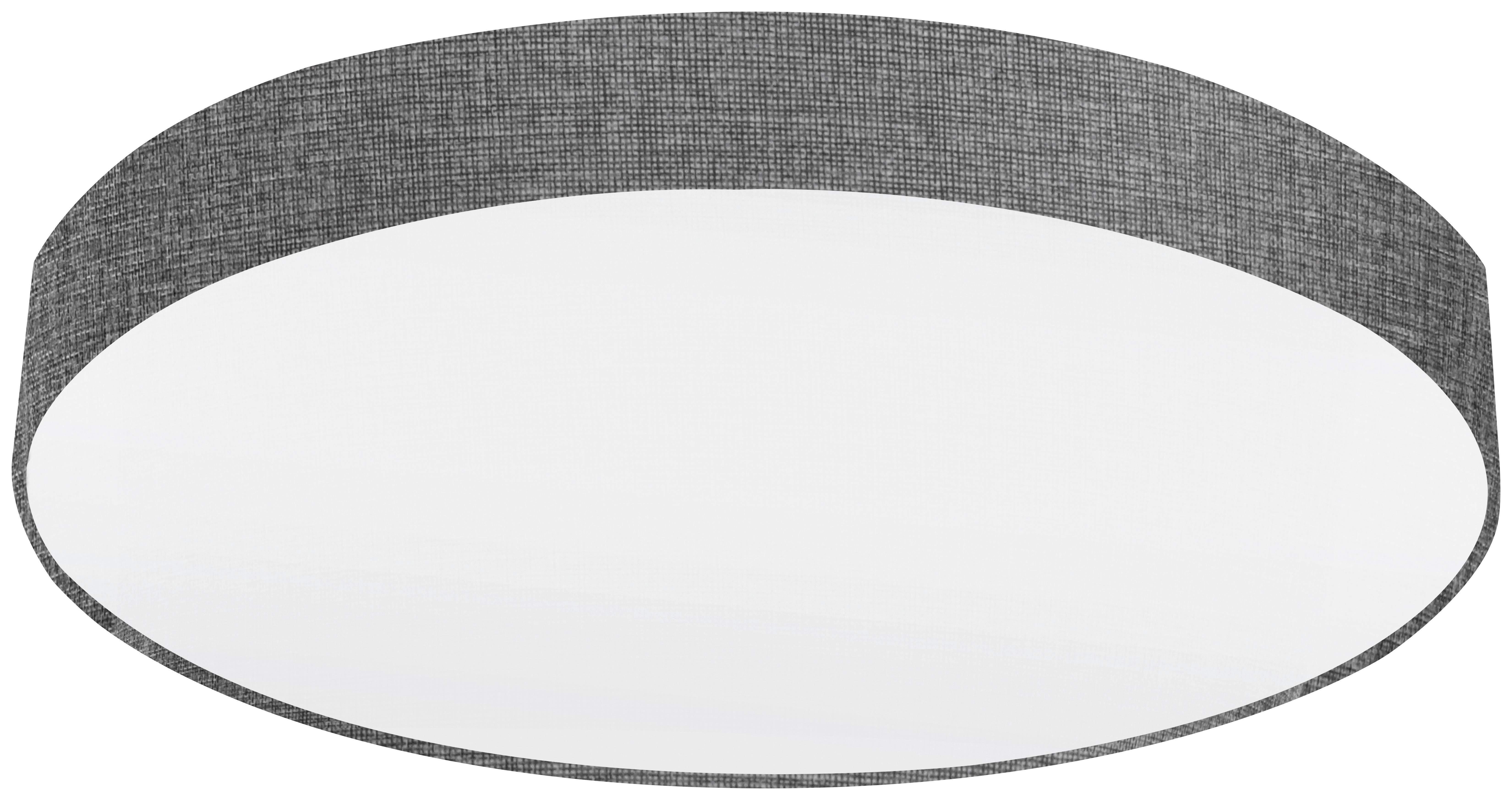 STROPNÍ SVÍTIDLO, 76/15 cm  - šedá/bílá, Design, kov/textil (76/15cm) - Eglo