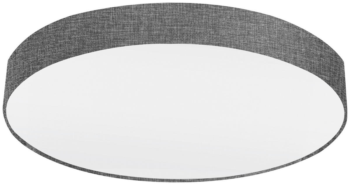 STROPNÉ SVIETIDLO, 76/15 cm  - sivá/biela, Design, kov/textil (76/15cm) - Eglo