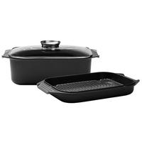 BRÄTER 8 L  - Klar/Schwarz, Basics, Glas/Metall (34,5/24,5/12,2cm) - Homeware Profession.