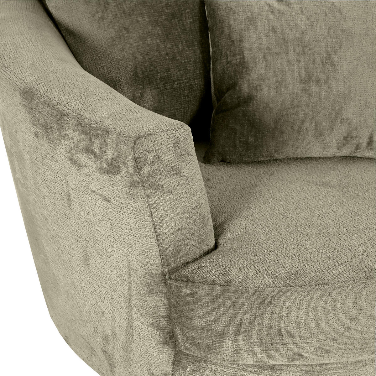 SESSEL in Chenille Grün  - Schwarz/Grün, KONVENTIONELL, Textil/Metall (115/72/115cm) - Carryhome