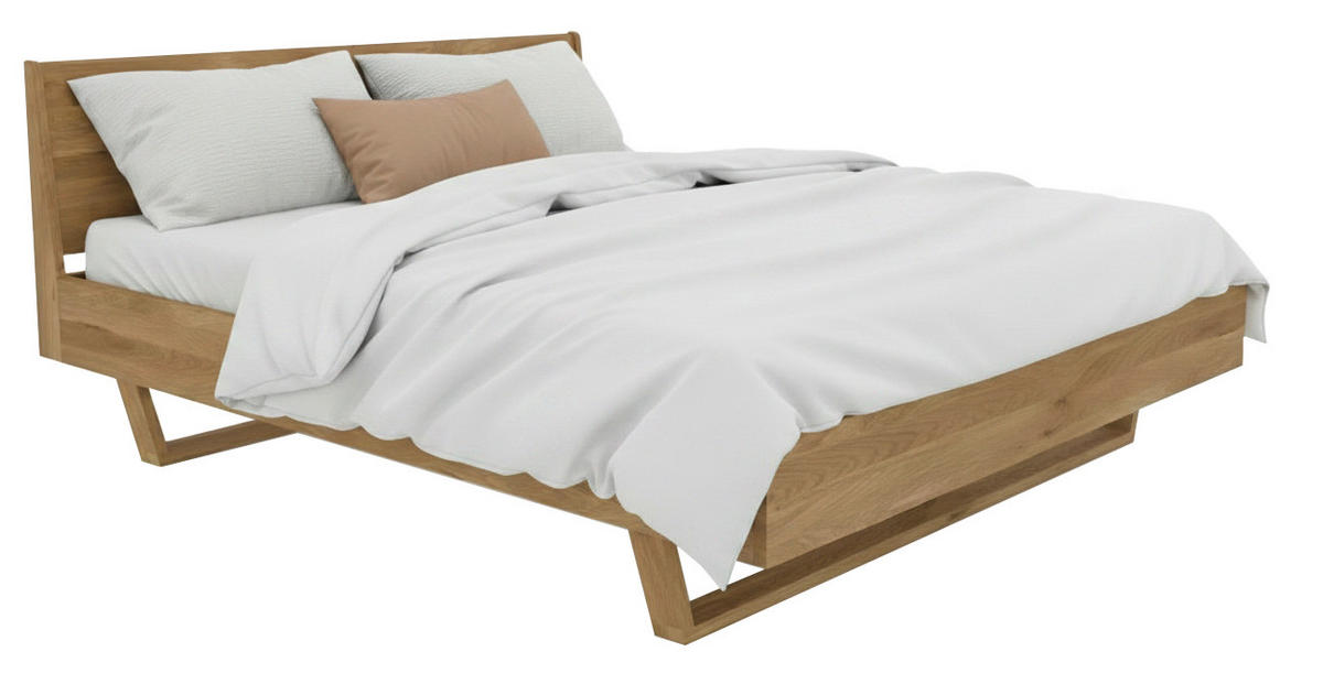 BETT 200/200 cm  Wildeiche   - Wildeiche, Modern, Holz (200/200cm) - MID.YOU