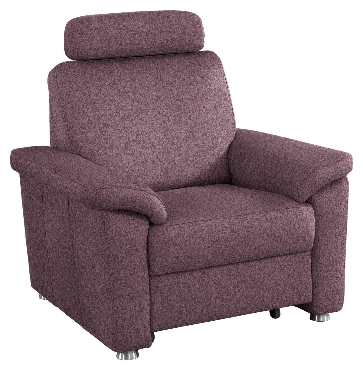 FERNSEHSESSEL Webstoff Violett  - Silberfarben/Violett, Konventionell, Textil/Metall (102/91/91-159cm) - Beldomo System