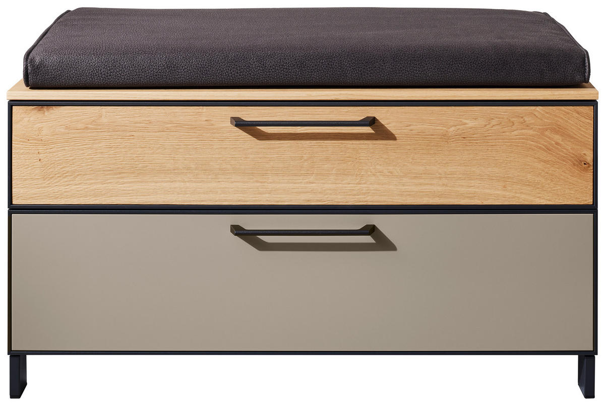 GARDEROBENBANK 84/44/40 cm  - Wildeiche/Fango, Design, Holzwerkstoff/Metall (84/44/40cm) - Dieter Knoll