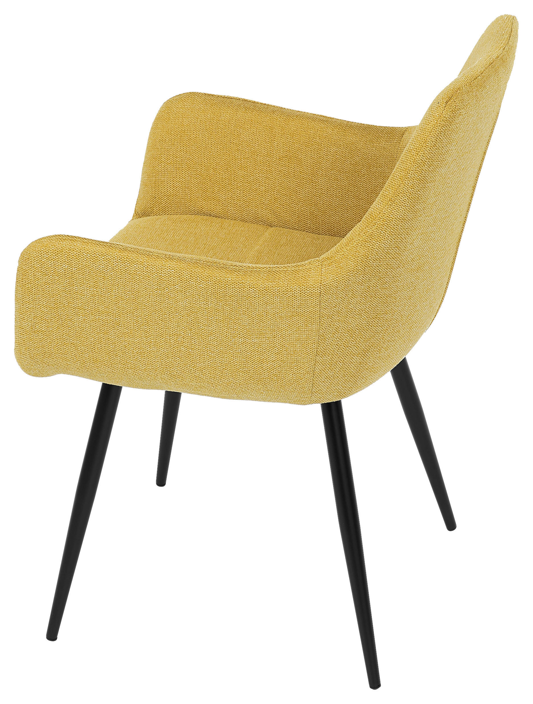STOLIČKA S PODRÚČKAMI, žltá - čierna/žltá, Modern, kov/textil (57/83/60cm) - Carryhome