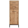 MIDISCHRANK 40/115/35 cm  - Wildeiche/Schwarz, Basics, Holz/Metall (40/115/35cm) - Linea Natura